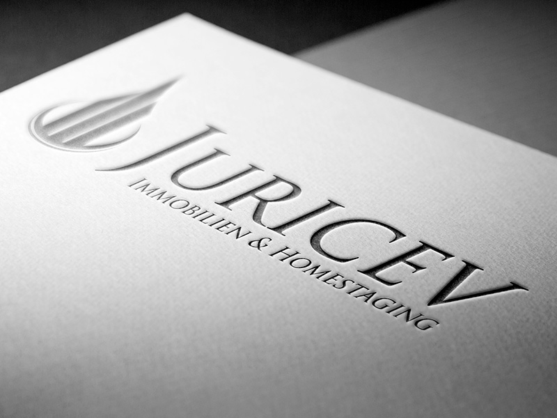 Entwicklung eines Logos und Corporate Designs für die Juricev Immobilien & Homestaging